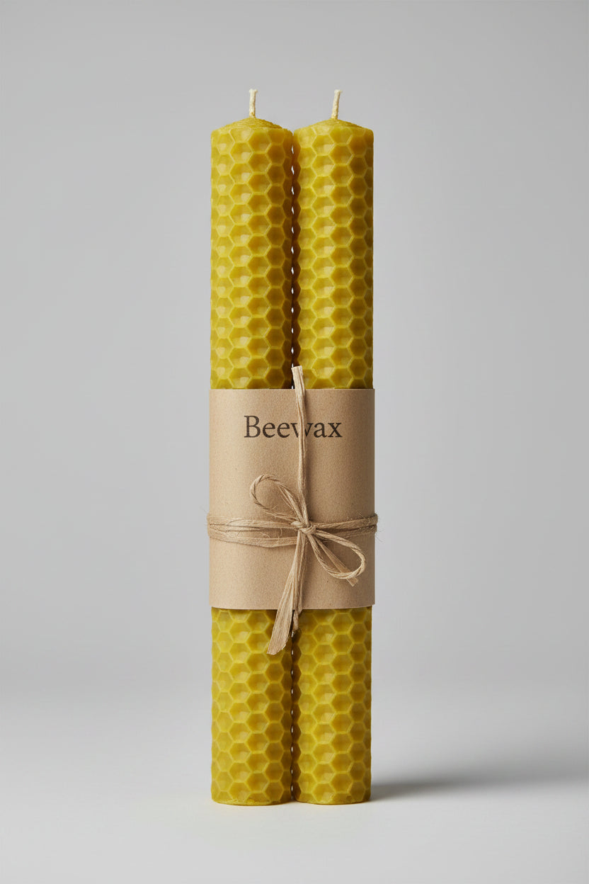 Honeycomb Candle Long Rod Candle Beeswax Cylinder Candle 2.2X20Cm