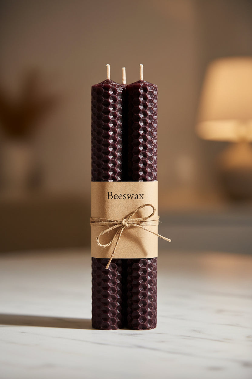 Honeycomb Candle Long Rod Candle Beeswax Cylinder Candle 2.2X20Cm