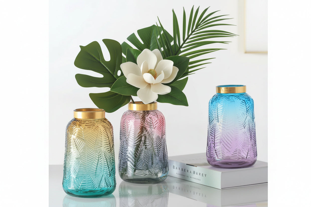 Flower Vase Home Decoration Vase for Flower Glass Vase Home Decoration Accessories Modern Wedding Gold Vase Transparent Tabletop