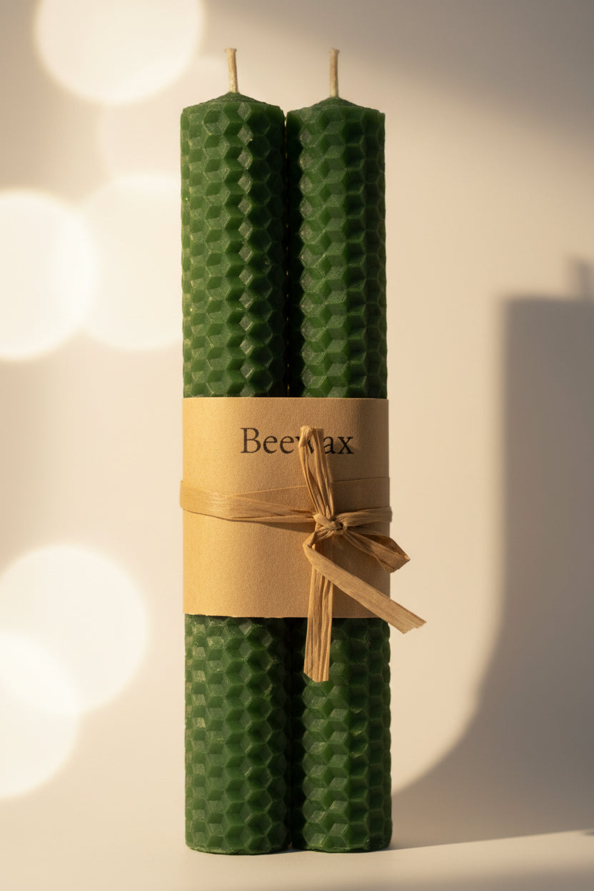 Honeycomb Candle Long Rod Candle Beeswax Cylinder Candle 2.2X20Cm