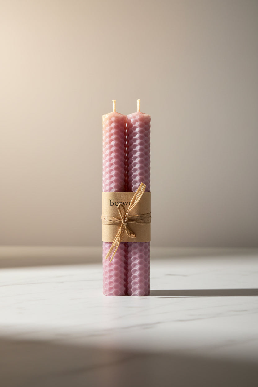 Honeycomb Candle Long Rod Candle Beeswax Cylinder Candle 2.2X20Cm