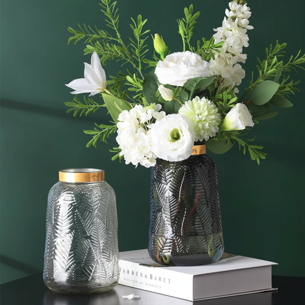 Flower Vase Home Decoration Vase for Flower Glass Vase Home Decoration Accessories Modern Wedding Gold Vase Transparent Tabletop