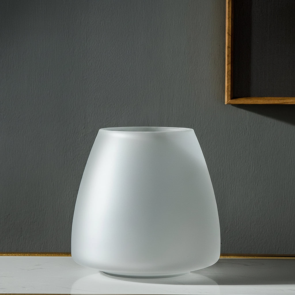 Nordic Light Luxury Home Decor Frosted Glass Vase Living Room Decoration Table Flowers Hydroponic Vase Terrarium Decor