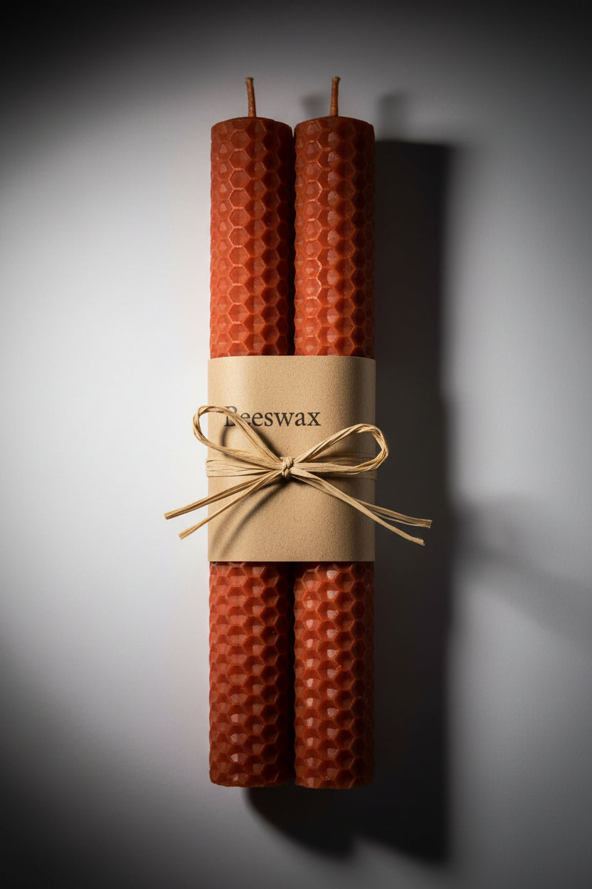 Honeycomb Candle Long Rod Candle Beeswax Cylinder Candle 2.2X20Cm