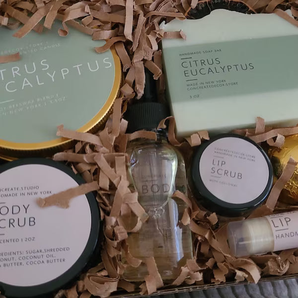Citrus & Eucalyptus Spa Set: Handmade Bath & Beauty Box
