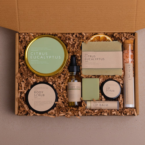 Citrus Eucalyptus Spa Gift Set: Handmade Bath & Beauty Box